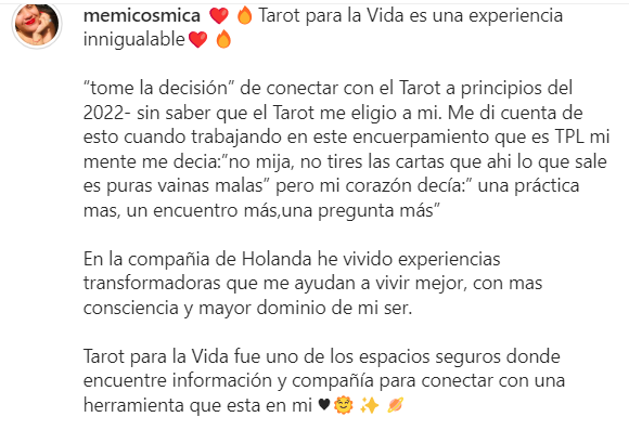 testimonio memi